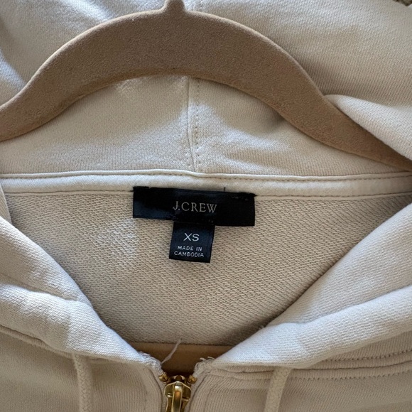J. Crew Cream Zip-Up Hoodie - Picture 2 of 4